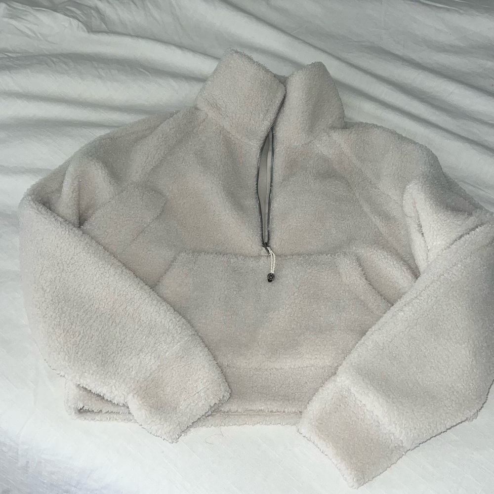 Lululemon Sherpa scuba half zip cream
